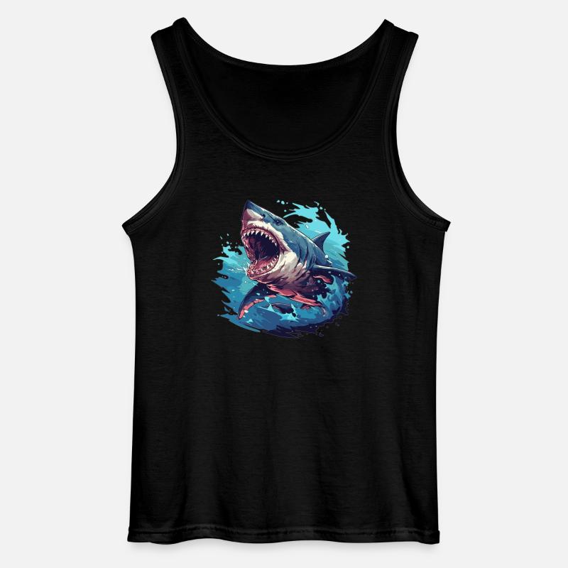 Haie Hai - Gildan Männer Tank Top - Schwarz