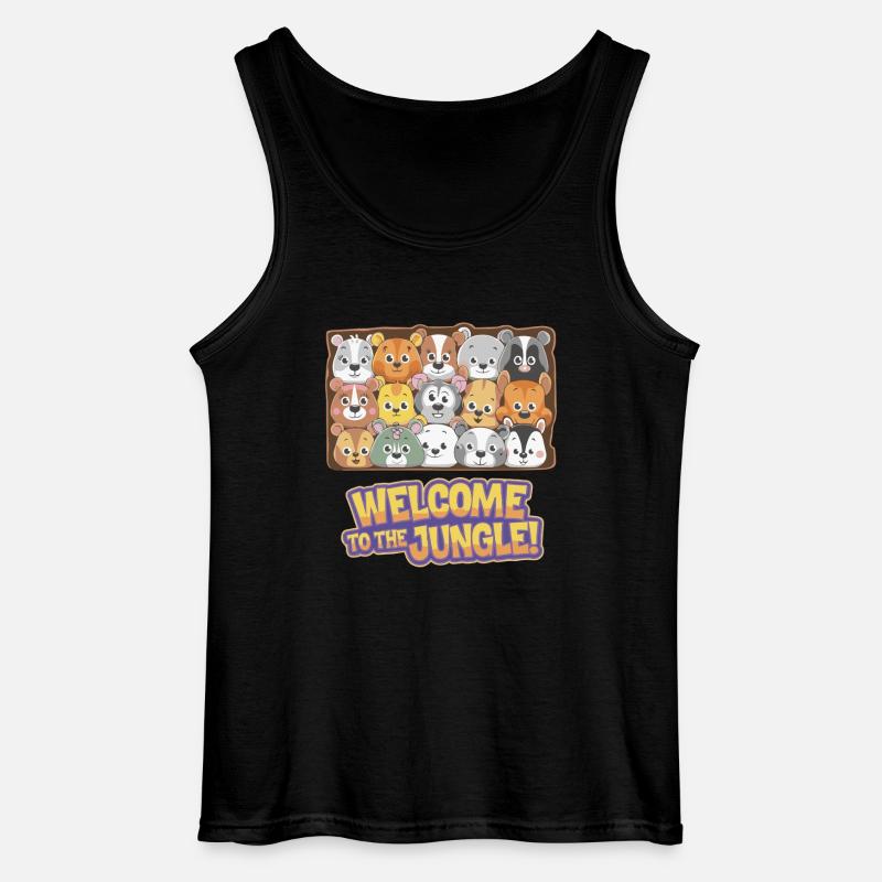MONTIERTE TIERKÖPFE - Gildan Männer Tank Top - Schwarz
