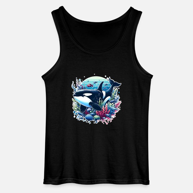 Orca Schwertwal - Gildan Männer Tank Top - Schwarz