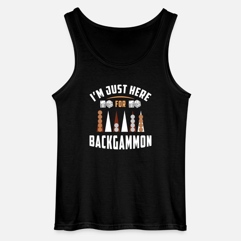 Backgammon Spiel - Gildan Männer Tank Top - Schwarz