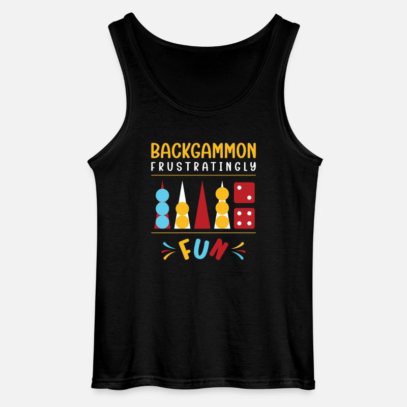 Backgammon Spiel - Gildan Männer Tank Top - Schwarz