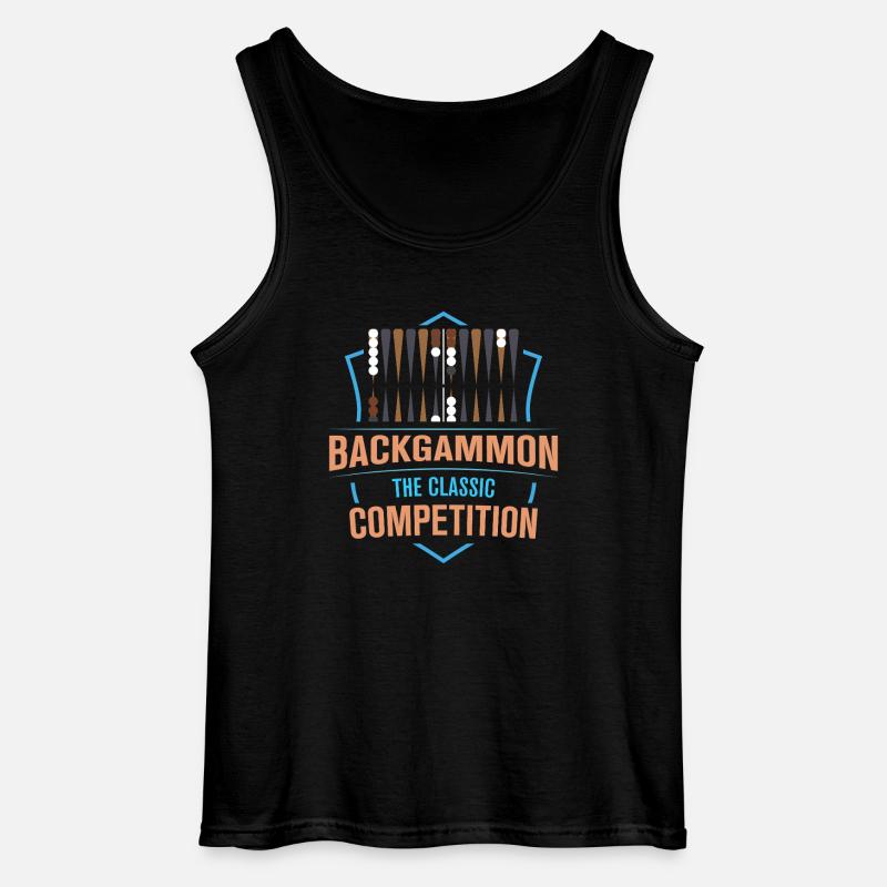 Backgammon Spiel - Gildan Männer Tank Top - Schwarz