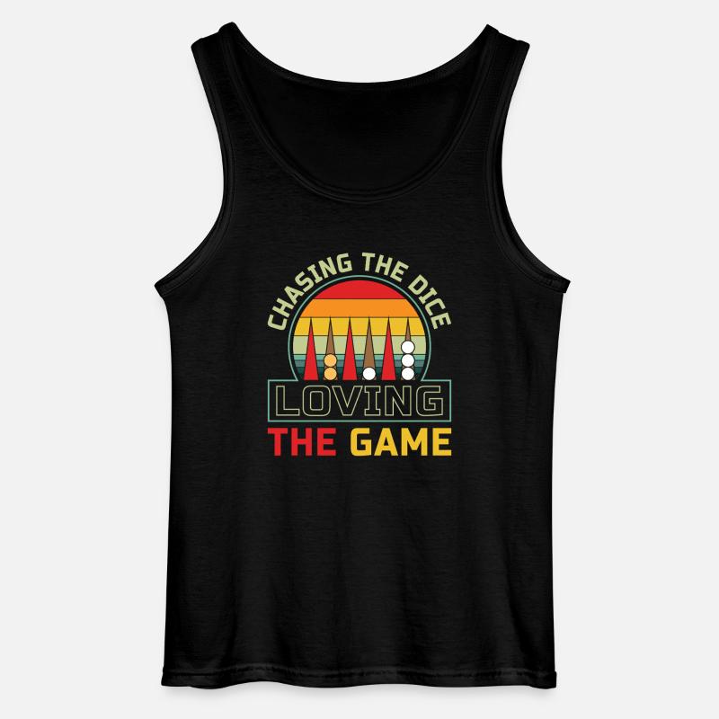 Backgammon Spiel - Gildan Männer Tank Top - Schwarz