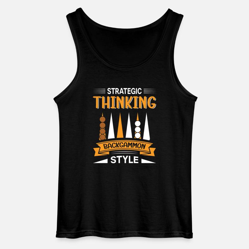 Backgammon Spiel - Gildan Männer Tank Top - Schwarz