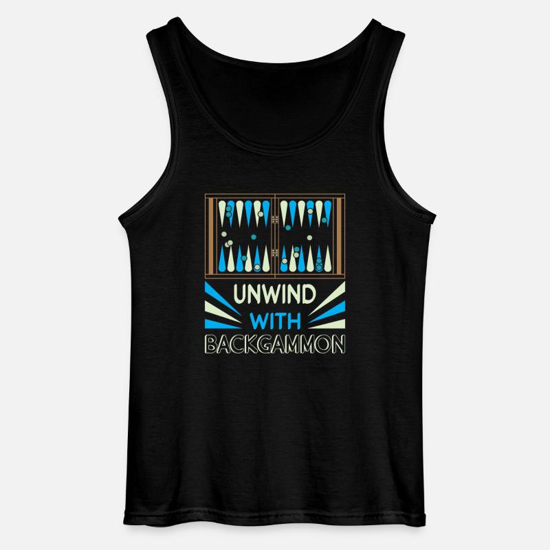Backgammon Spiel - Gildan Männer Tank Top - Schwarz
