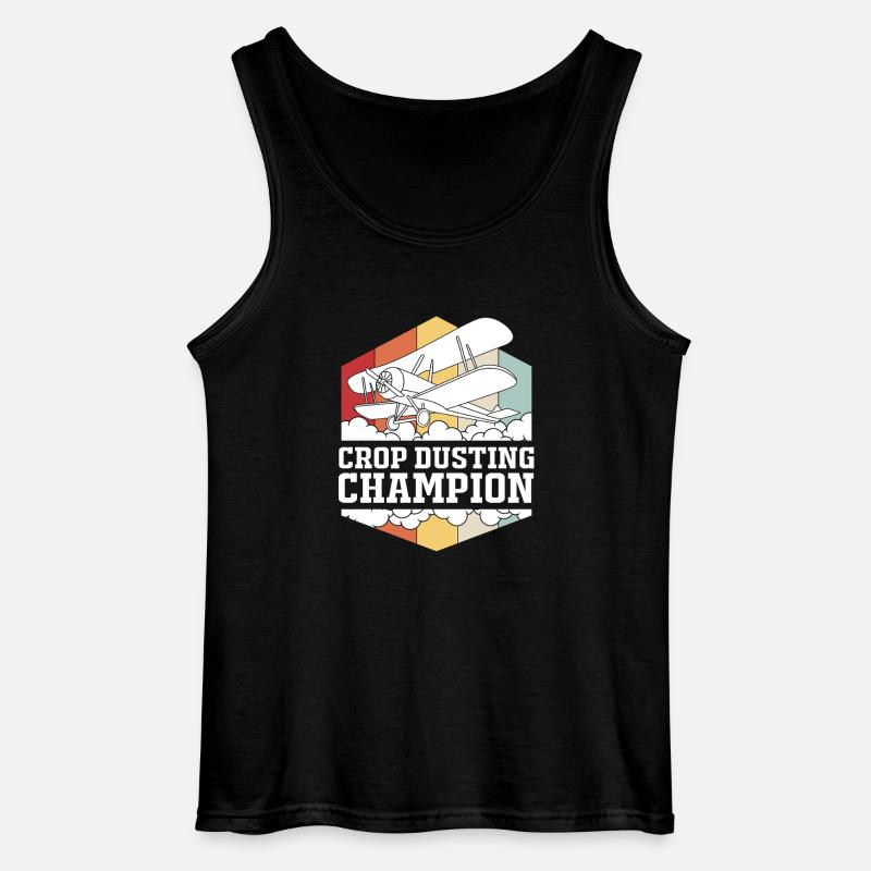 Crop Duster Flugzeug Pilot Geschenk - Gildan Männer Tank Top - Schwarz