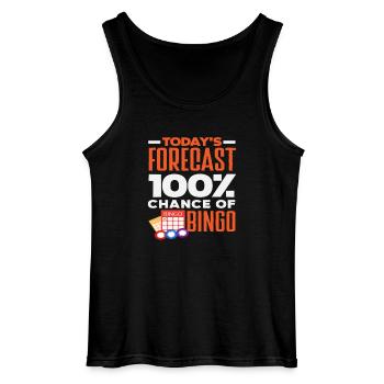 Bingo Prediction 100% Chance Bingo - Gildan Men’s Tank Top - black - Front - AI Model Male 185 dark (185cm)