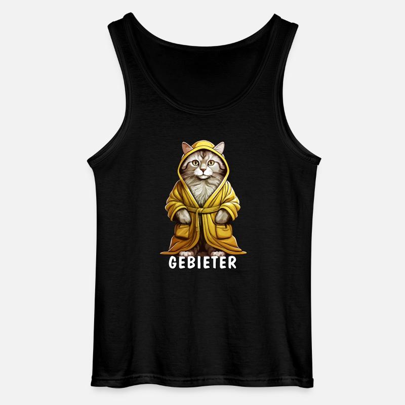 KATZE MANTEL GEBIETER - Gildan Männer Tank Top - Schwarz