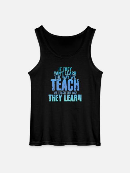 Autism Awareness SPED Teacher Learn - Gildan Men’s Tank Top - black