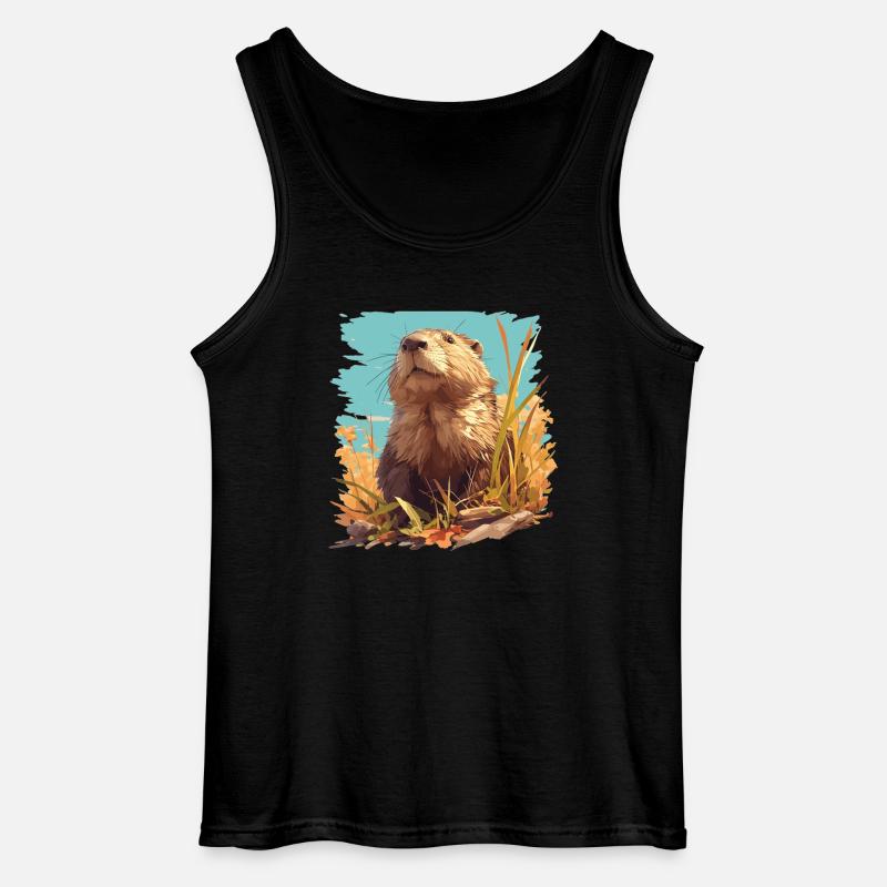 Bisamratten Bisamratte - Gildan Männer Tank Top - Schwarz