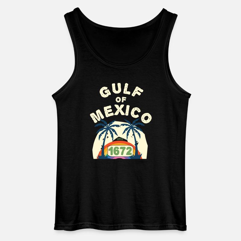 Golf des Mexikos Regenbogen - Gildan Männer Tank Top - Schwarz