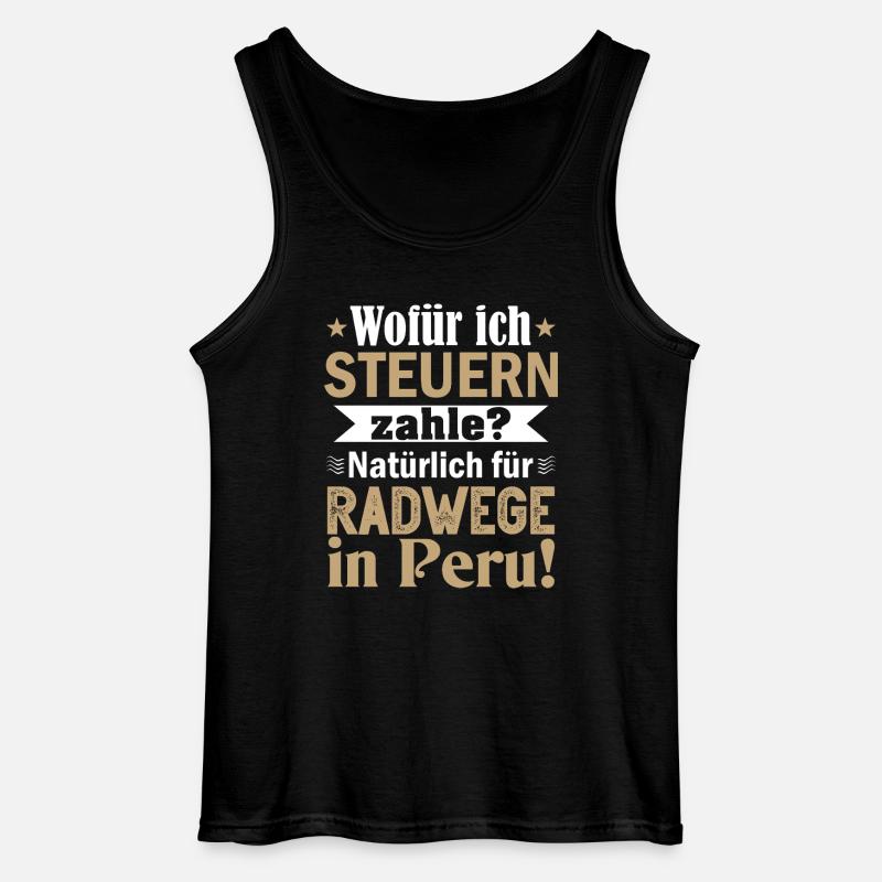 Radwege Peru1 Zeichenfläche 1 - Gildan Männer Tank Top - Schwarz