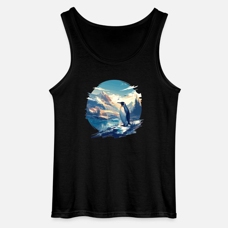 Pinguine Pinguin - Gildan Männer Tank Top - Schwarz