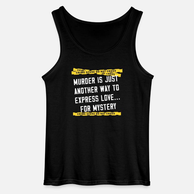 Murder Mystery Dinner Fun Night - Gildan Men’s Tank Top - black