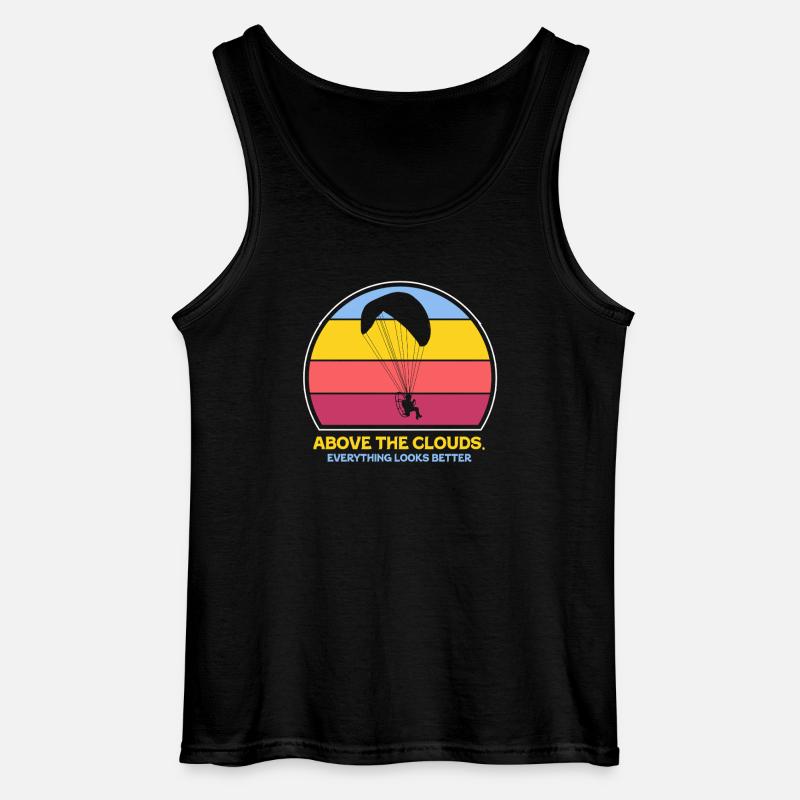 Über den Wolken Paramotor-Enthusiast - Gildan Männer Tank Top - Schwarz