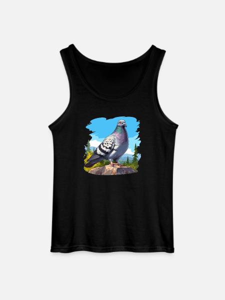 Tauben Taube - Gildan Männer Tank Top - Schwarz