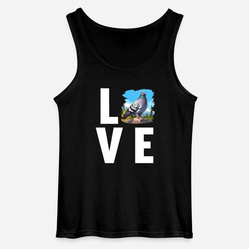 Tauben Taube - Gildan Männer Tank Top - Schwarz