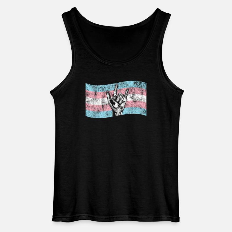 Transgender Trans LGBT Pride - Gildan Männer Tank Top - Schwarz