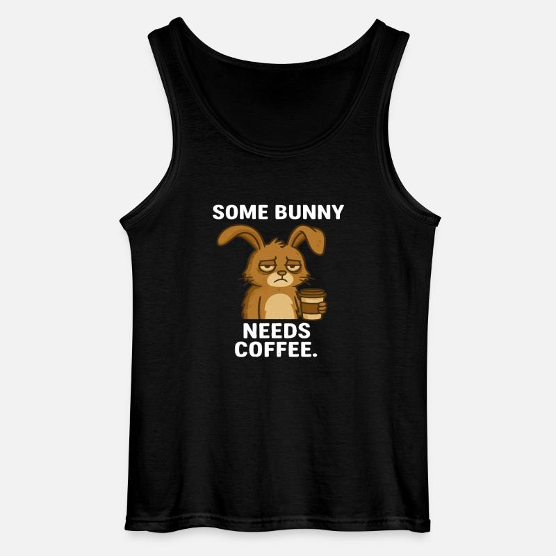 Kaffee Hase - Gildan Männer Tank Top - Schwarz