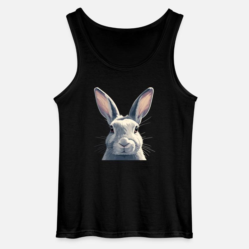 Hasen Hase - Gildan Männer Tank Top - Schwarz