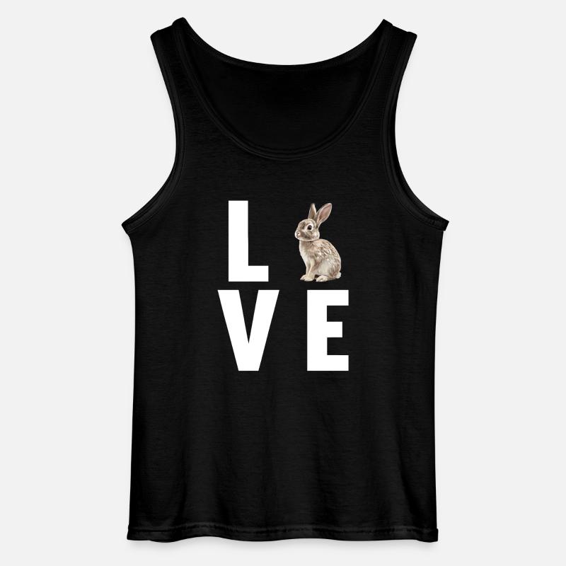 Hasen Hase - Gildan Männer Tank Top - Schwarz