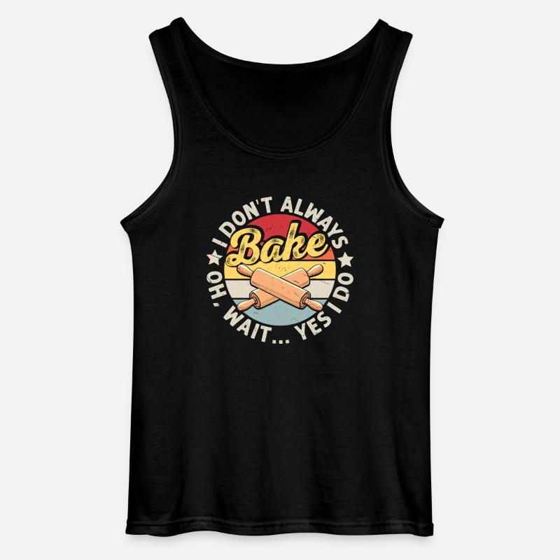 Backen - Gildan Männer Tank Top - Schwarz