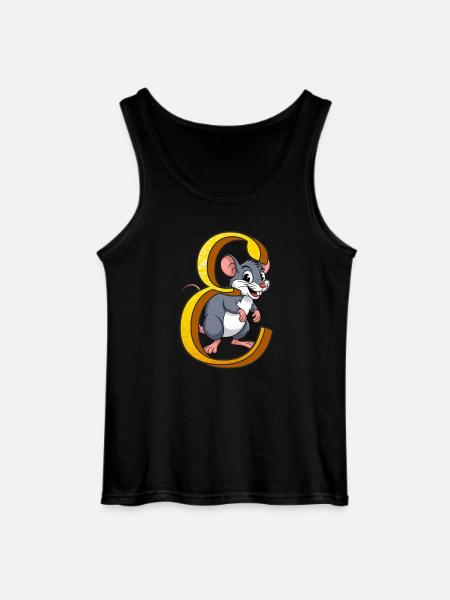 LETTER E - Gildan Men’s Tank Top - black