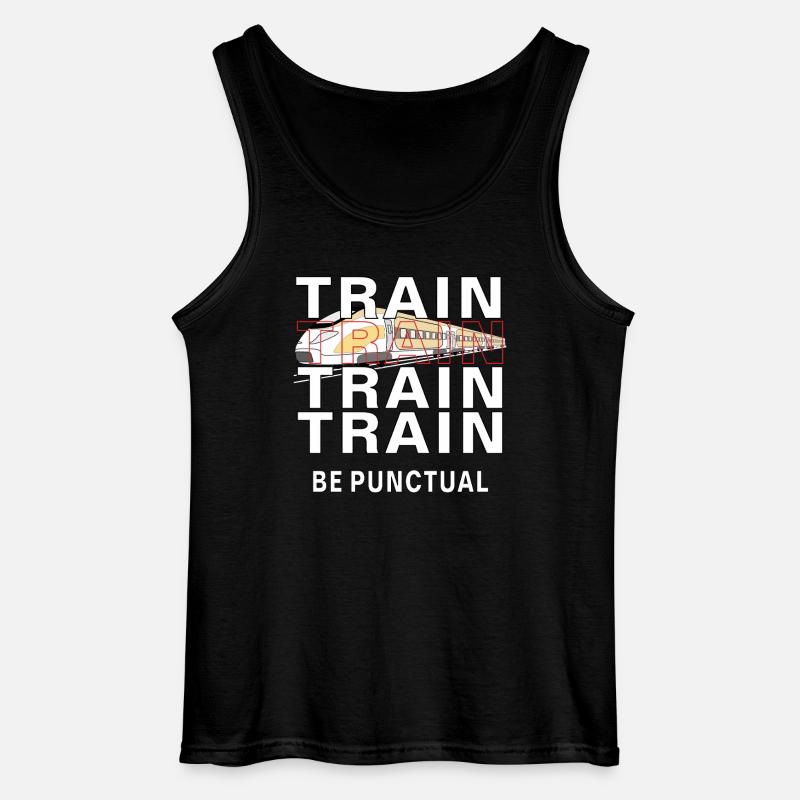 ZUG TRAIN BE PUNCTUAL - Gildan Männer Tank Top - Schwarz