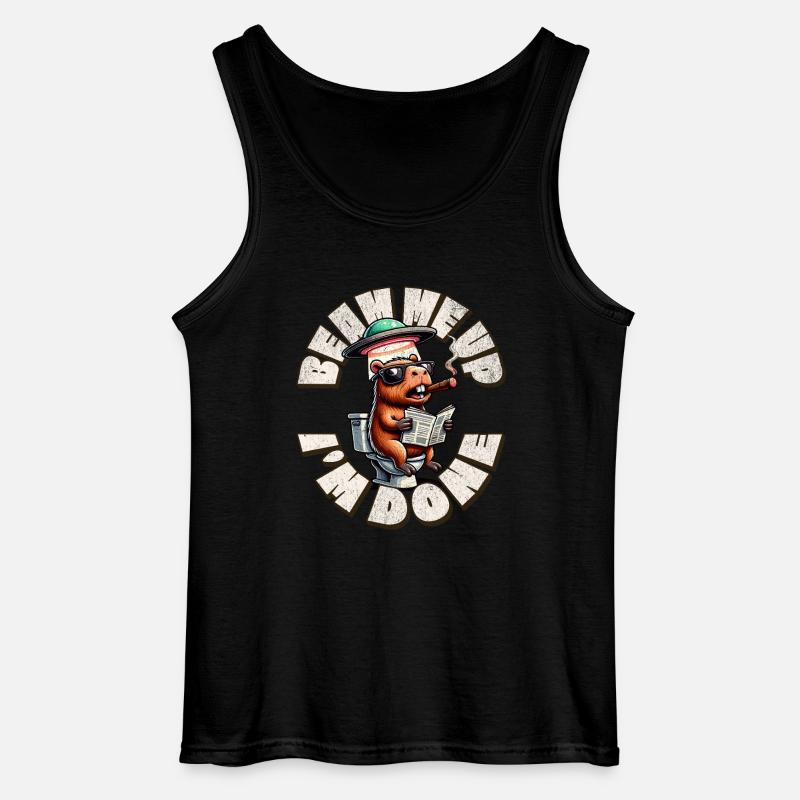 Beam Me Up I'm Done - Gildan Männer Tank Top - Schwarz