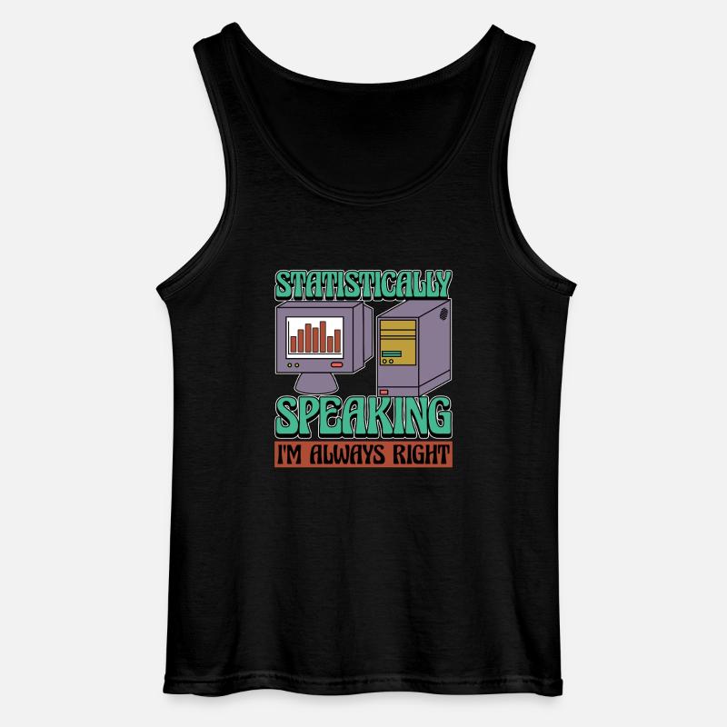 Statistician Statistically Speaking Data Analysis - Gildan Men’s Tank Top - black