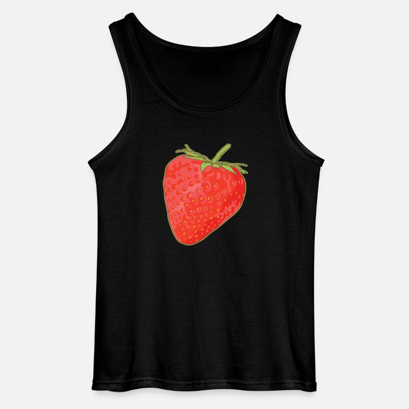 Erdbeeren Erdbeere Strawberry Geschenk - Gildan Männer Tank Top - Schwarz
