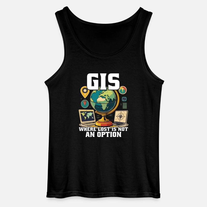 Geografische Informationssysteme - Gildan Männer Tank Top - Schwarz