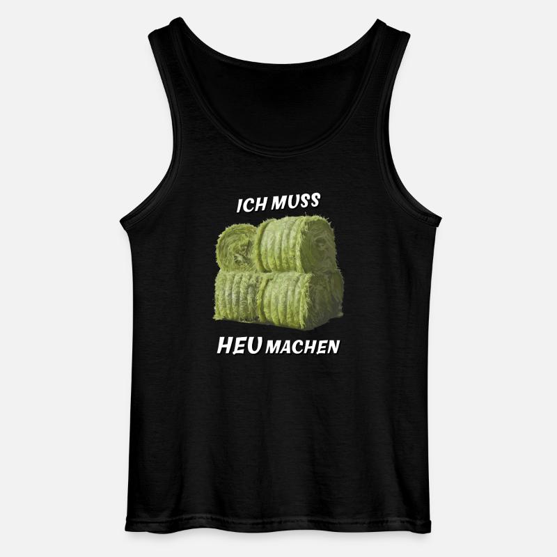 ICH MUSS HEU MACHEN - Gildan Männer Tank Top - Schwarz