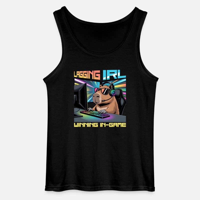 Capybara PC Gamer Gaming - Gildan Männer Tank Top - Schwarz