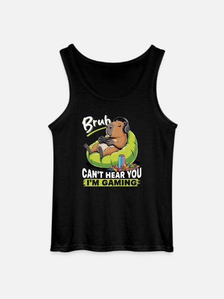 Capybara Gamer Gaming - Débardeur Gildan Homme - noir