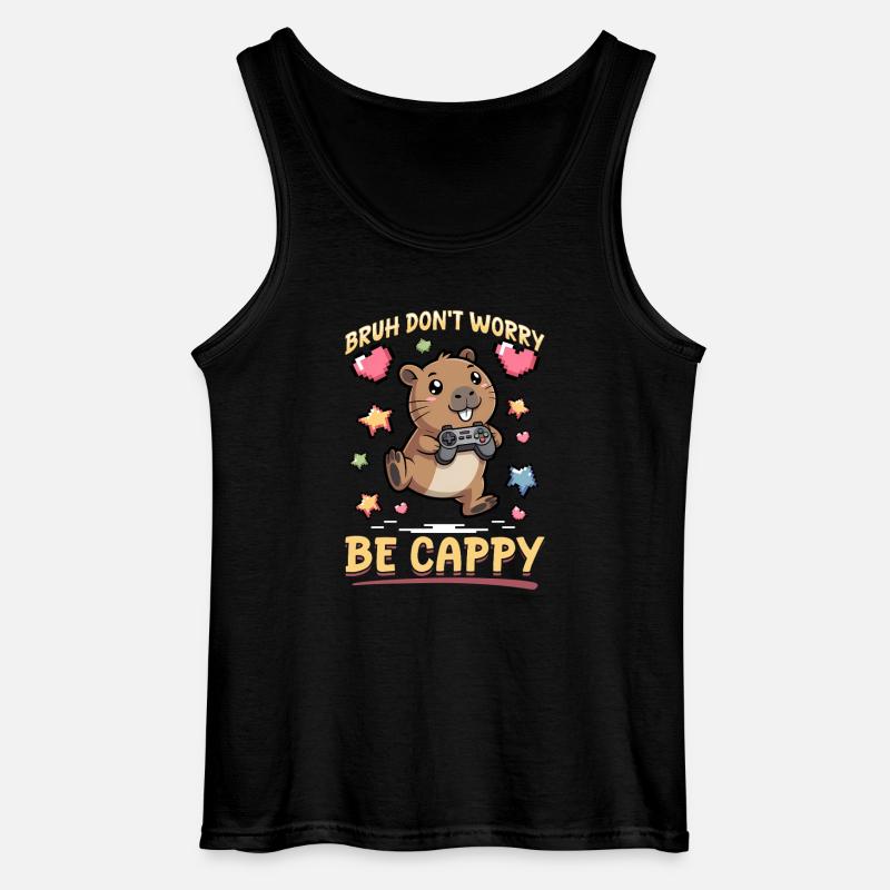 Capybara Gamer Gaming - Gildan Men’s Tank Top - black