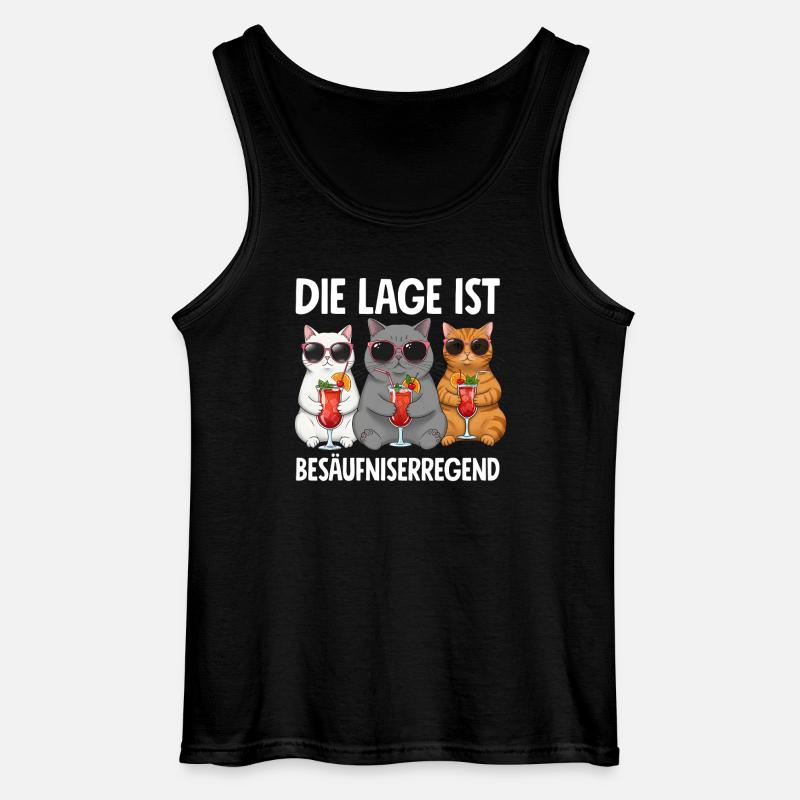 The situation is drunkenness - Gildan Men’s Tank Top - black