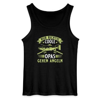 Angler Coole Opas angeln Vatertag - Gildan Männer Tank Top - Schwarz - Vorne - AI Model Male 185 dark (185cm)