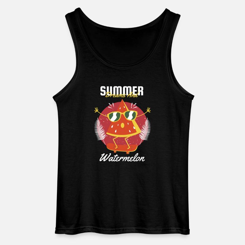 Summer Dreams And Watermelon - Gildan Männer Tank Top - Schwarz