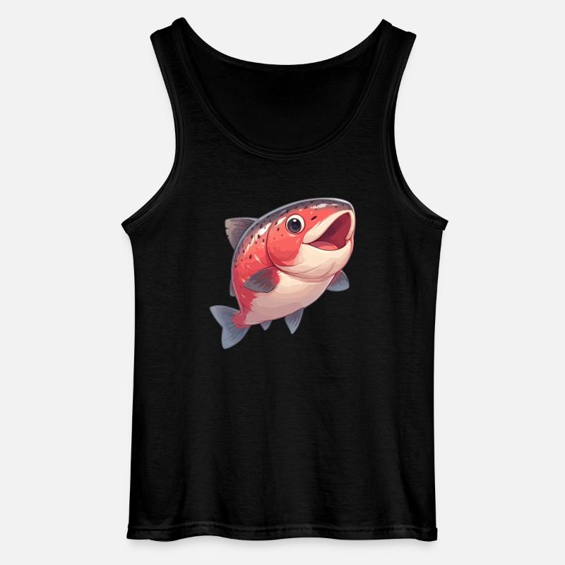 Lachse Lachs - Gildan Männer Tank Top - Schwarz