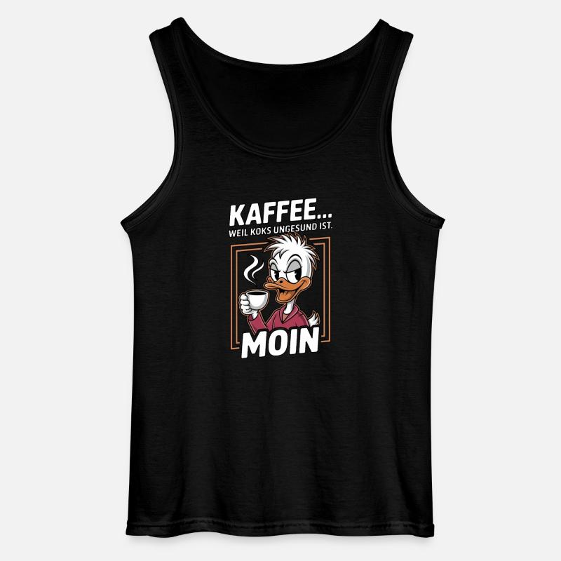 Kaffee Ente Moin - Gildan Männer Tank Top - Schwarz