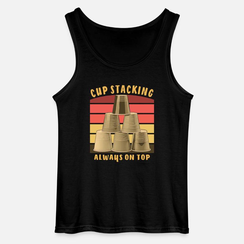 CUP STACKING ALWAYS ON TOP - Gildan Männer Tank Top - Schwarz