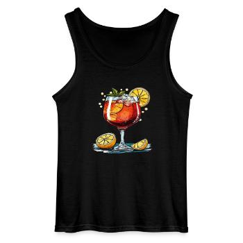 DRINK MIX RED - Gildan Men’s Tank Top - black - Front - AI Model Male 185 dark (185cm)