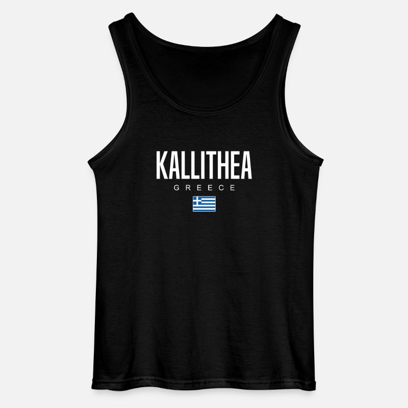Kallithea, Greece - Gildan Men’s Tank Top - black