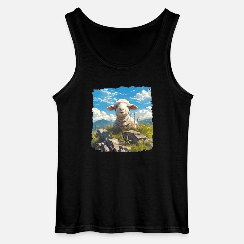 Schafe Schaf - Gildan Männer Tank Top - Schwarz