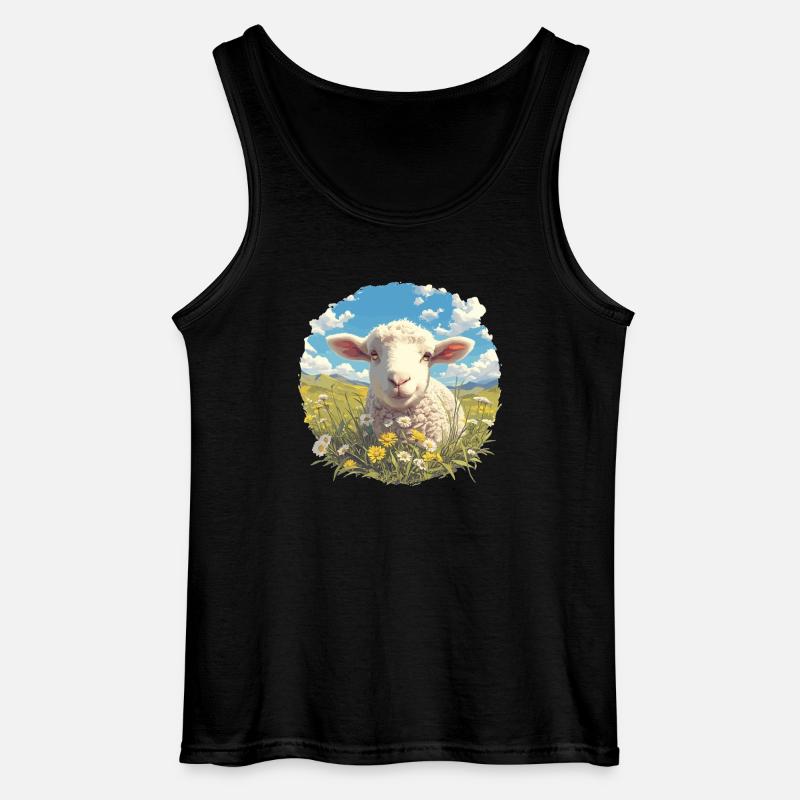 Schafe Schaf - Gildan Männer Tank Top - Schwarz
