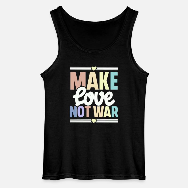 Make Love Not War - Gildan Männer Tank Top - Schwarz