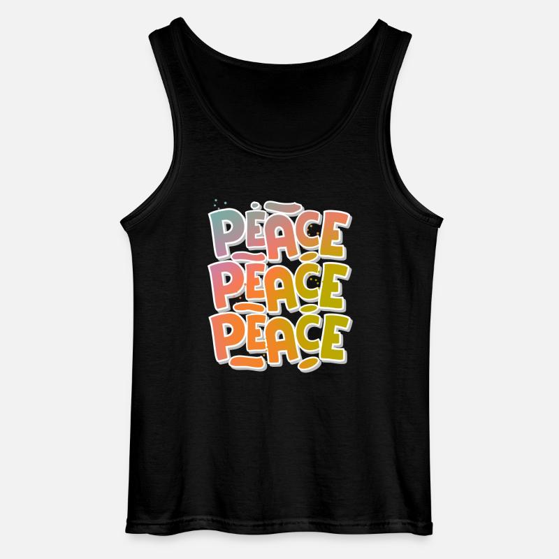 Peace Frieden - Gildan Männer Tank Top - Schwarz