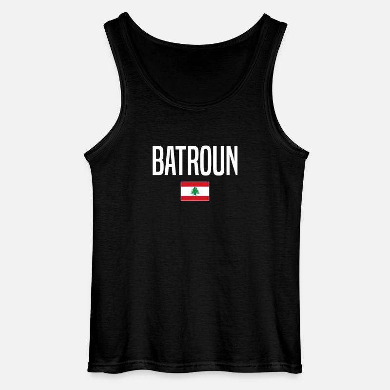 Batroun Libanon - Gildan Männer Tank Top - Schwarz