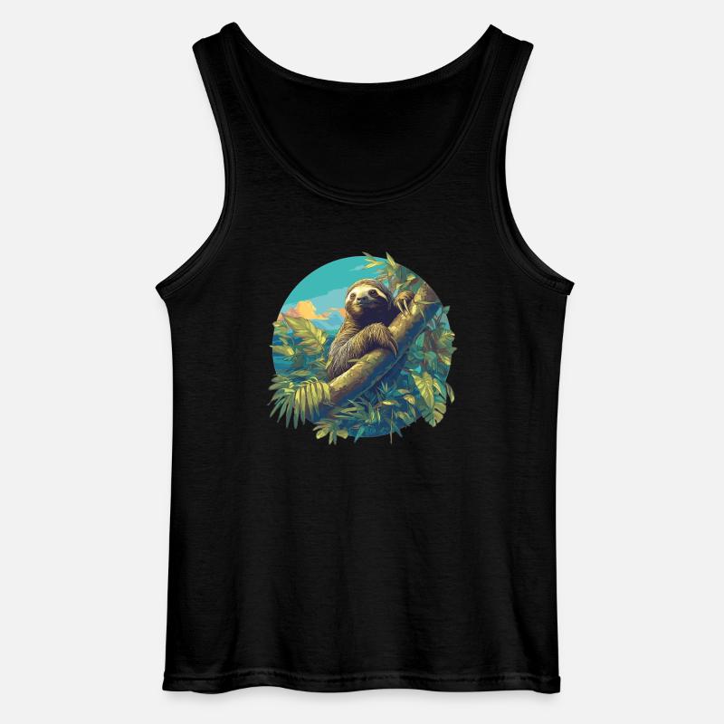 Faultiere Faultier - Gildan Männer Tank Top - Schwarz